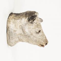 Antique Papier M ch Cow Head - 3391547