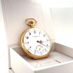 Antique Patek Philippe Pocket Watch 258729 in 18k Gold With Arabic Numerals - 3601676