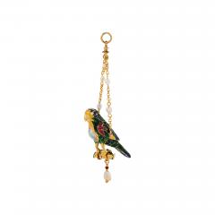 Antique Pearl Gold and Enamel Parrot Pendant - 475564