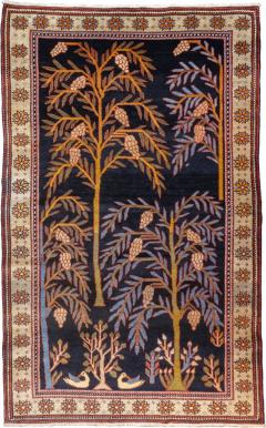 Antique Persian Bakhshayesh unusual Tree Design Rug 4 x 2 x 6 x 11  - 4355843