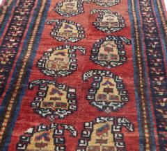 Antique Persian Bakhtiari Blue Red and Yellow Runner Fragment - 2454779
