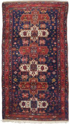 Antique Persian Bakhtiari Rug 49 x 87  - 4277275