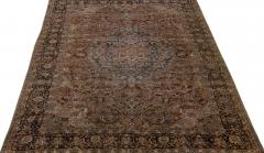 Antique Persian Bakhtiari Rust Handmade Oversize Wool Rug with Medallion Motif - 2905474