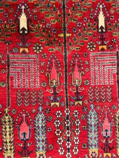 Antique Persian Bijar Halvayi Carpet Forest Design - 3971170