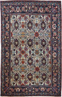 Antique Persian Dabir Kashan Rug 4 4 x 6 10  - 4458615