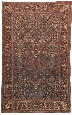 Antique Persian Dabir Kashan Rug 42 x 68  - 4269304
