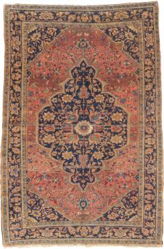 Antique Persian Farahan Sarouk Rug 4 6 x 6 7  - 4297299