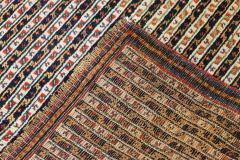 Antique Persian Feraghan Handmade Wool Runner in Beige Black Blue Red - 2454731