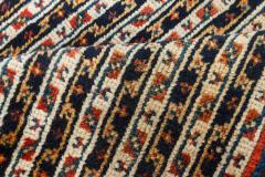 Antique Persian Feraghan Handmade Wool Runner in Beige Black Blue Red - 2454732