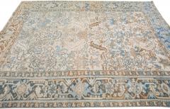 Antique Persian Heriz Beige Handmade Wool Rug with Allover Motif - 2905583
