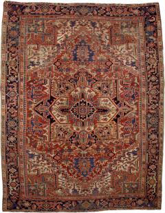 Antique Persian Heriz Rug 86 x 111  - 4277283