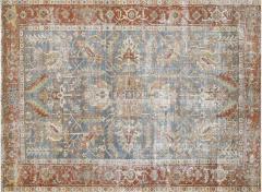 Antique Persian Heriz Rug 86 x 117  - 4055745