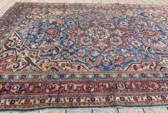 Antique Persian Heriz Serapi Carpet Light Blue c 1910s - 3971142
