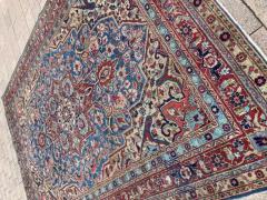 Antique Persian Heriz Serapi Carpet Light Blue c 1910s - 3971151