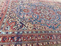 Antique Persian Heriz Serapi Carpet Light Blue c 1910s - 3971236