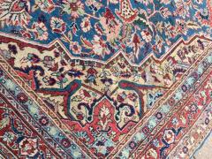 Antique Persian Heriz Serapi Carpet Light Blue c 1910s - 3971241