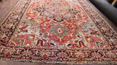 Antique Persian Heriz Serapi Carpet Painting For Floor - 3969462