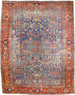 Antique Persian Heriz Serapi Rug 9 6 x 12 4  - 4332281