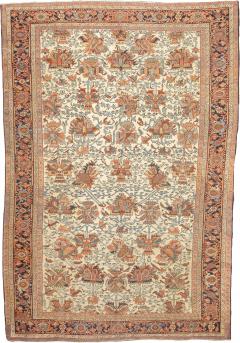 Antique Persian Heriz Serapi Unusual Design Rug 7 9 x 11 1  - 4297325
