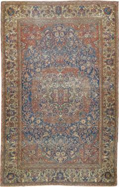 Antique Persian Isfahan Rug 4 2 x 6 7  - 4297388