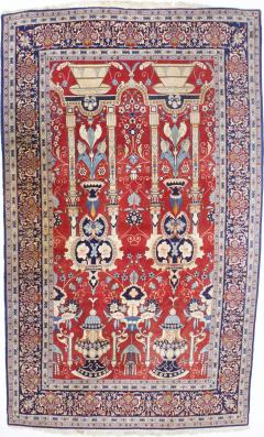 Antique Persian Kashan Rug 6 11 x 11 10  - 4318942