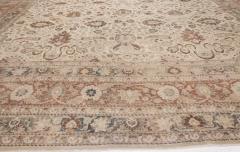 Antique Persian Khorassan Gray Beige Indigo Rust and Warm Brown Wool Rug - 2454642