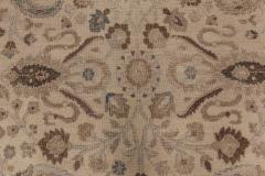 Antique Persian Khorassan Gray Beige Indigo Rust and Warm Brown Wool Rug - 2454647