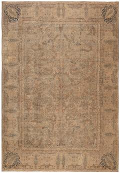 Antique Persian Kirman Animal Botanic Handmade Wool Rug - 2465162