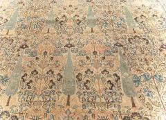 Antique Persian Kirman Beige Pastel Colors Handwoven Wool Carpet - 2443643