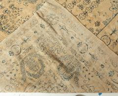 Antique Persian Kirman Camle Black and Blue Handwoven Wool Rug - 2453576