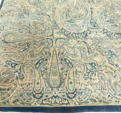 Antique Persian Kirman Floral Beige Handmade Wool Rug - 2443785