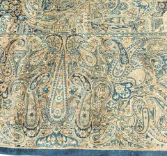 Antique Persian Kirman Floral Beige Handmade Wool Rug - 2443787