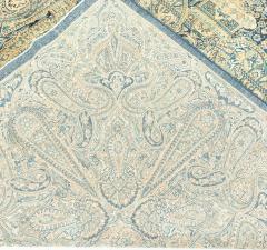 Antique Persian Kirman Floral Beige Handmade Wool Rug - 2443788