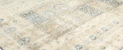 Antique Persian Kirman Green Beige Handmade Wool Carpet - 2447172