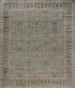 Antique Persian Kirman Rug in Beige Blue and Brown - 2454352