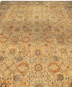 Antique Persian Kirman Yellow Handmade Wool Rug - 2447582