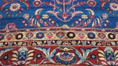 Antique Persian Laver Kerman Carpet Amazing Color - 3965890