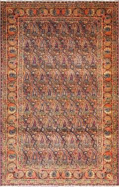 Antique Persian Laver Kerman Rug 47 x 75  - 4359552