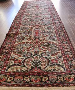 Antique Persian Lilihan Sarouk Runner Ivory Color 28 x 98  - 3969144