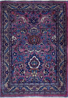 Antique Persian Mashhad Amogli Rug Rare - 4362264