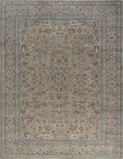 Antique Persian Meshad Botanic Handmade Wool Carpet - 2446292