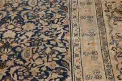 Antique Persian Meshad Rug in Beige Blue and Brown - 2454310