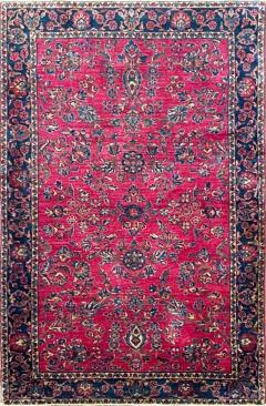 Antique Persian Mohajeran Sarouk Rug c 1910 4 x 64  - 4099396