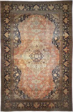 Antique Persian Mohtasham Kashan Rug 105 x 161  - 4277390