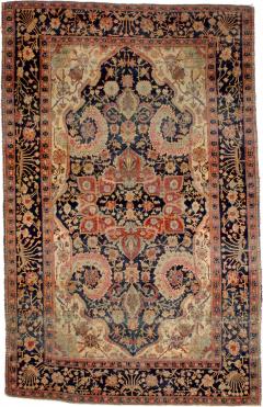 Antique Persian Mohtasham Kashan Rug 4 3 x 6 8  - 4332294