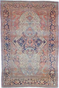Antique Persian Mohtasham Kashan Rug 4 5 x 6 8  - 4405244
