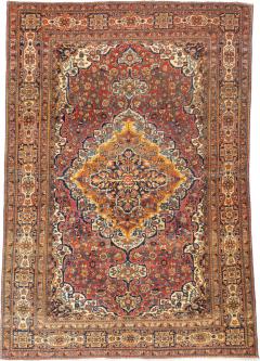 Antique Persian Mohtasham Kashan Rug 46 x 66 - 4277284