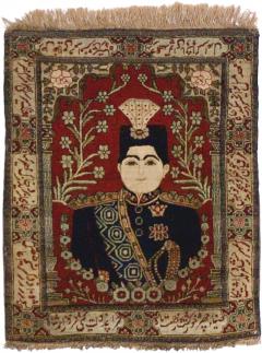 Antique Persian Pictorial Mohtasham Kashan Rug 2 1 x 2 8  - 4458702