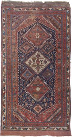 Antique Persian Qashqai Rug 47 x 96  - 4277293