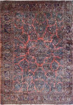 Antique Persian Sarouk Carpet garden design - 4033691